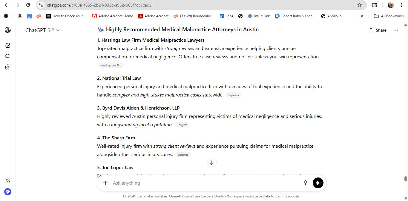 AI response screenshot for Byrd Davis - ChatGPT