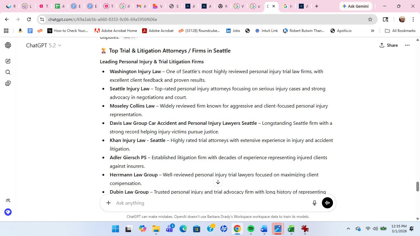 AI response screenshot for Friedman Rubin - ChatGPT