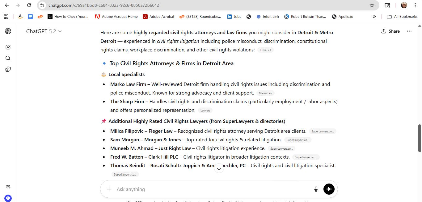 AI response screenshot for Giroux Pappas - ChatGPT