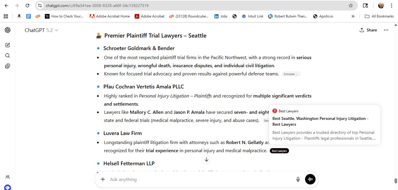 AI response screenshot for Stritmatter Kessler - ChatGPT