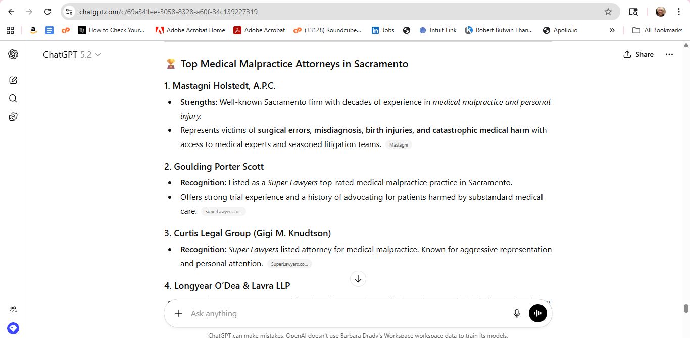 AI response screenshot for Wilcoxen Callahan - ChatGPT